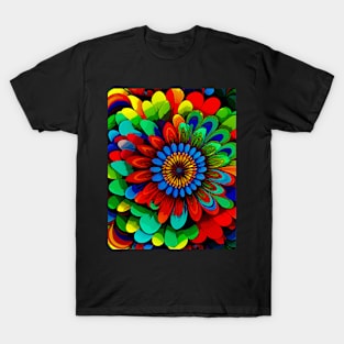 Colorful Rainbow Flower 104 T-Shirt